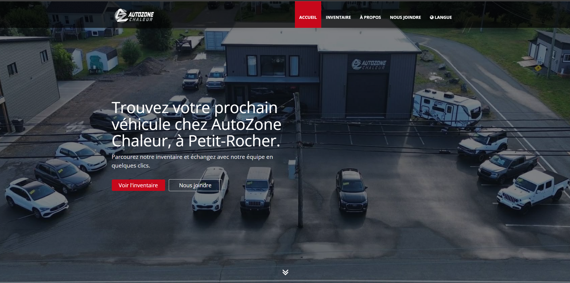 Auto Zone Chaleur homepage screenshot